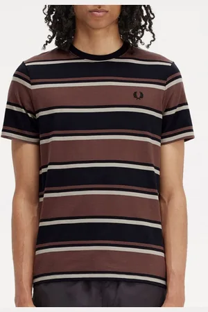 Fred Perry Men Striped Round Neck Pockets T-shirt