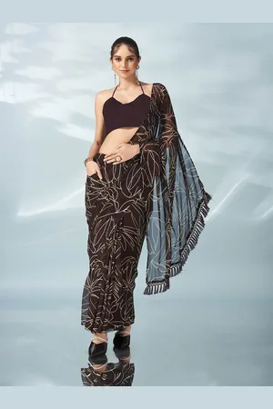 Tikhi Imli Poly Georgette Ready To Wear Pocket Saree