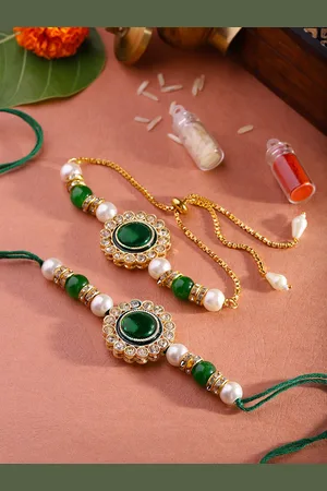House of Pataudi Kundan Bhaiya Bhabhi Rakhi Gift Set