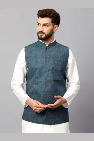 Latest Chikan Garments Woven Design Nehru Jackets