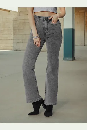Flying Machine Women Bootcut High-Rise Heavy Fade Stretchable Jeans