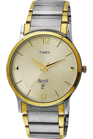 Timex Men Brass Embellished Dial & Straps Analogue Watch TW000R426