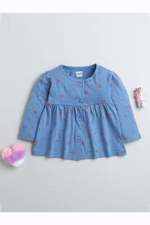 BUMZEE Girls Floral Print A-Line Dress