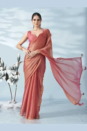 Tikhi Imli Two Tone Poly Chiffon Saree