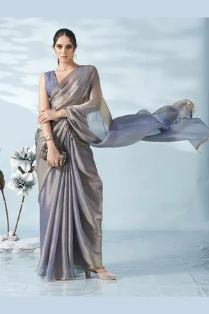 Tikhi Imli Two Tone Poly Chiffon Saree