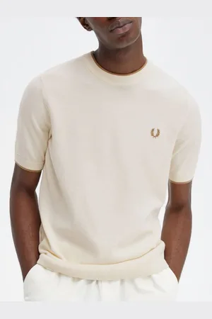 Fred Perry Men Round Neck Applique Short Sleeves T-shirt