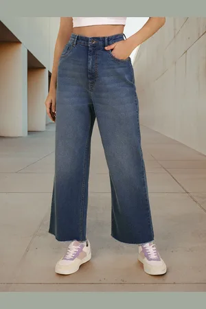 Flying Machine Women Blue Straight Fit High-Rise Light Fade Stretchable Jeans
