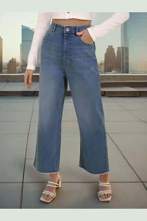 Flying Machine Women Straight Fit High-Rise Light Fade Stretchable Jeans