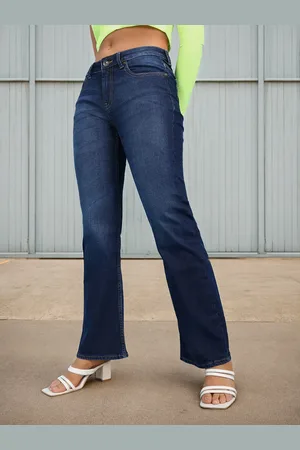 Flying Machine Women Bootcut Heavy Fade Stretchable Jeans
