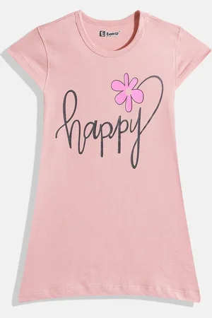 Eteenz Girls Typography Print Cotton A-Line Dress