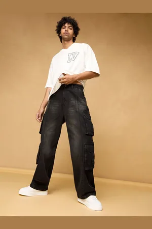FREAKINS Men Relaxed Fit High-Rise Cotton Light Fade Jeans