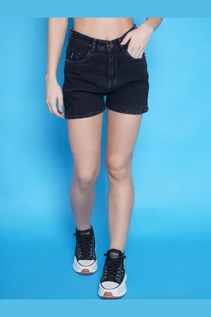 BAESD Women High Waisted Straight Fit Denim Shorts