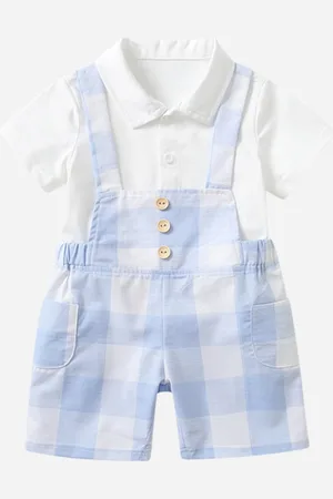 Stylecast Boys Cotton Shirt With Dungarees