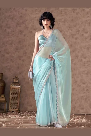 Tikhi Imli Embellished Solid Saree
