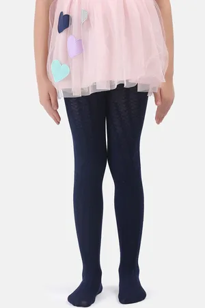 Next2Skin Girls Knit Pattern Stretchable Semi Sheer Stockings