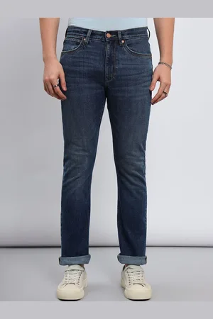 Lee Men Regular Fit Mid-Rise Light Fade Clean Look Stretchable Jeans