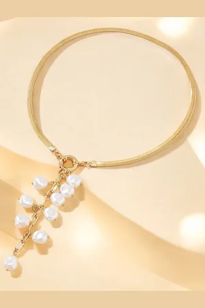 FÁBULA Pearl Beaded Lariat Necklace