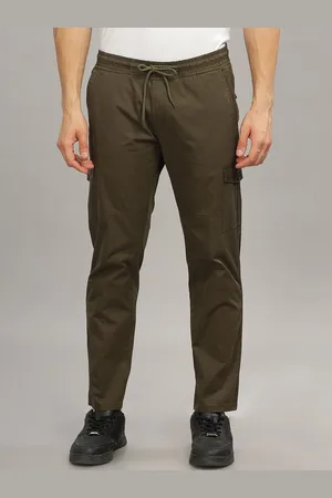 PAUL STREET Men Smart Slim Fit Mid-Rise Flat-Front Cargo Trousers