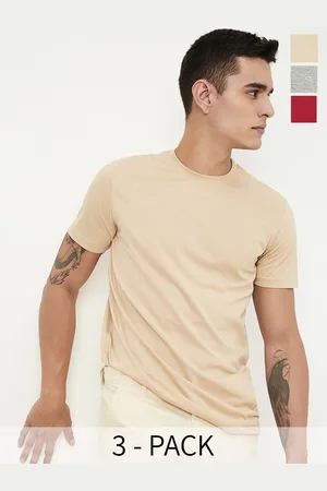 Max Collection Men Solid T-Shirt - Pack of 2