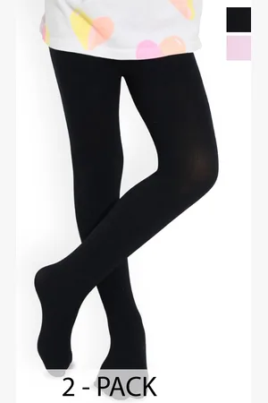 BAESD Pack of 2 Girls Opaque Stockings