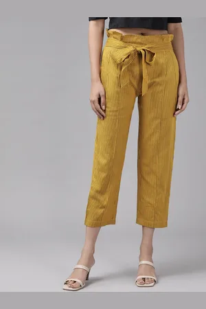 Kalini Women Striped Mid-Rise Trousers