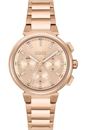 HUGO BOSS Women One Embellished Dial Analogue Multi Function Watch 1502678