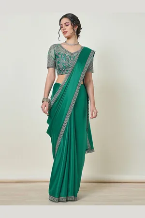 Soch Womens Sequinned Organza Saree