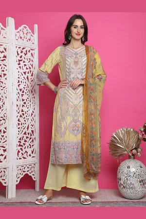 Stylee Lifestyle Ethnic Motifs Digital Printed Satin Unstitched Dress Material