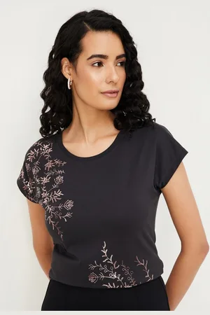 Max Collection Women Floral Printed Pure Cotton T-shirt