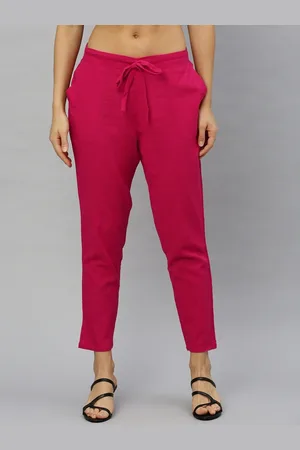 Kalini Women Straight Fit Mid-Rise Flat-Front Trousers