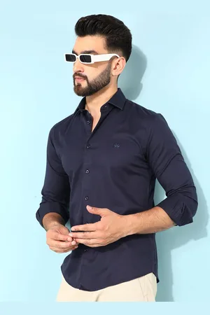 Crimsoune Club Men Classic Slim Fit Opaque Casual Shirt