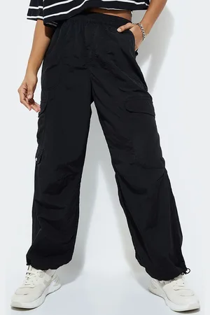 Max Collection URB_N Women Solid Cargo Parachute Pants