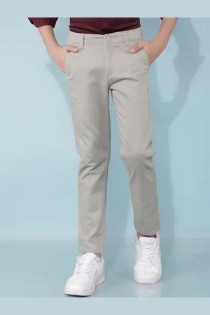 Crimsoune Club Boys Smart Mid-Rise Slim Fit Chinos Trousers