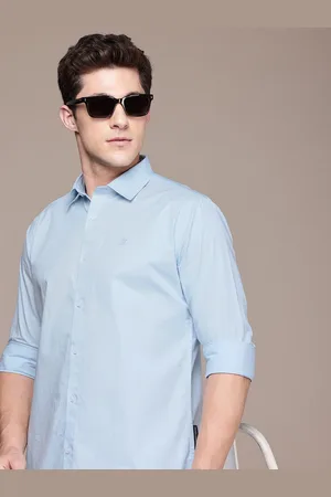 French Connection Men Premium Slim Fit Pure Cotton Slub Casual Shirt