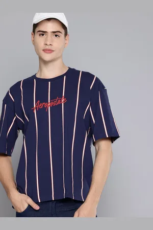 Aeropostale Men Striped Pure Cotton T-shirt