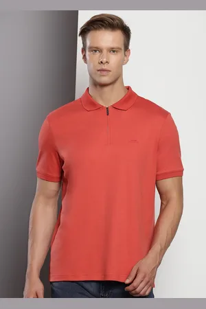 Calvin Klein Cotton Polo Collar Raw Edge T-shirt