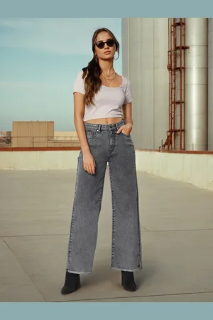 Flying Machine Women Bootcut High-Rise Heavy Fade Stretchable Cropped Jeans