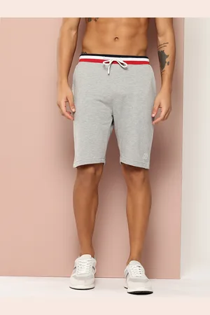 HARVARD Men Grey Melange Solid Regular Fit Regular Shorts