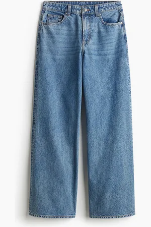H&M Women Relaxed Fit Light Fade Streachable Baggy Jeans