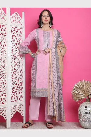Stylee Lifestyle Floral Digital Printed Thread Work Unstitched Dress Material
