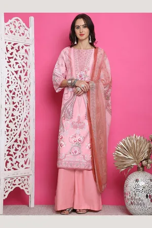 Stylee Lifestyle Ethnic Motifs Digital Printed Satin Unstitched Dress Material