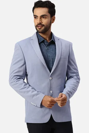 Park Avenue Self-Design Super Slim-Fit Single Breasted Formal Blazer
