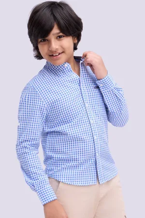 Bombay High Boys Standard Gingham Checks Opaque Checked Casual Shirt