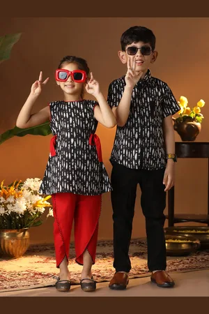 Vastramay Boys Premium Opaque Printed Casual Shirt