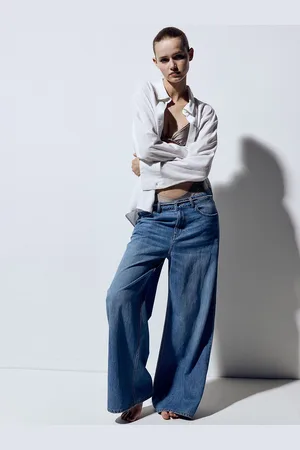 H&M Women Baggy Wide Low Relaxed Fit Jeans