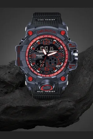 Carlington Analogue and Digital Watch CT 3355 Red