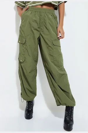 Max Collection URB_N Women Solid Cargo Parachute Pants