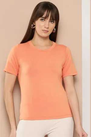 Chemistry Women Solid Round Neck Tshirt