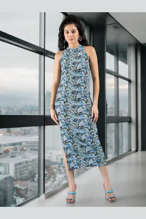 DressBerry Women Floral Printed Sheath Midi Dress