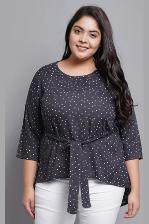 Kalini Women Polka Dot Print Blouson Top